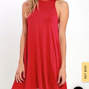 Lulus Red mini swing dress